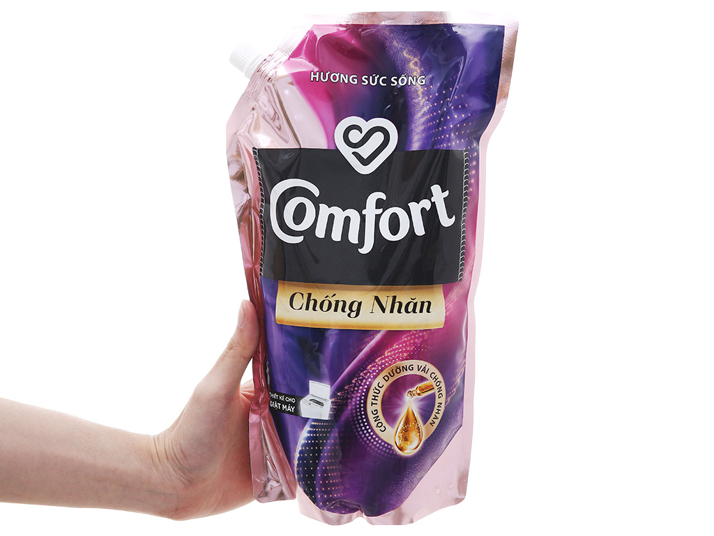 Nước xả vải Comfort đậm đặc chống nhăn hương tràn đầy sức sống túi 1.5 lít 4