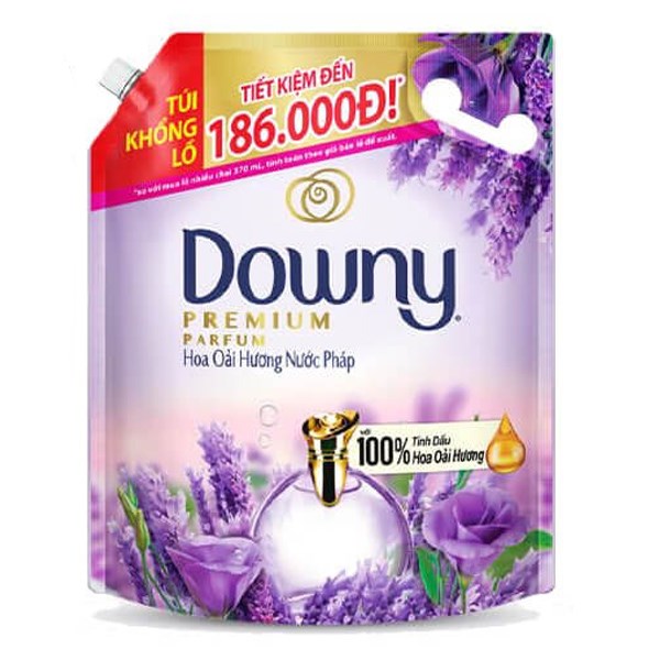 Nước xả Downy Premium Parfum hương hoa oải hương túi 3 lít