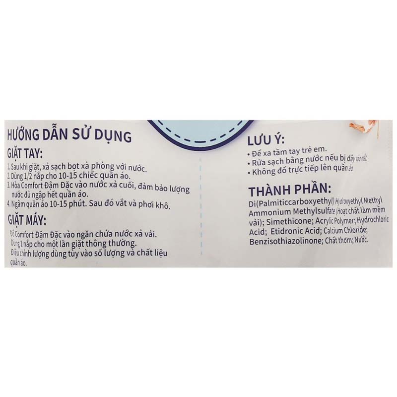 Nước xả quần áo cho bé Comfort cho da nhạy cảm hương phấn dịu nhẹ túi 2.6 lít 13
