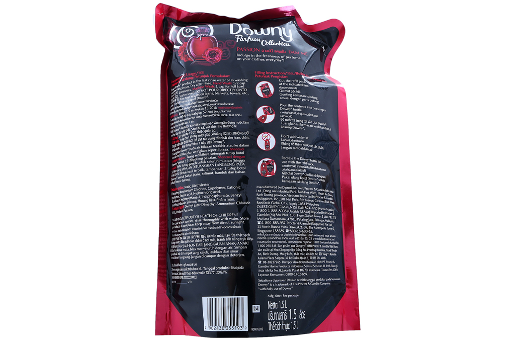 Nước xả Downy Đam Mê túi 1.5 lít