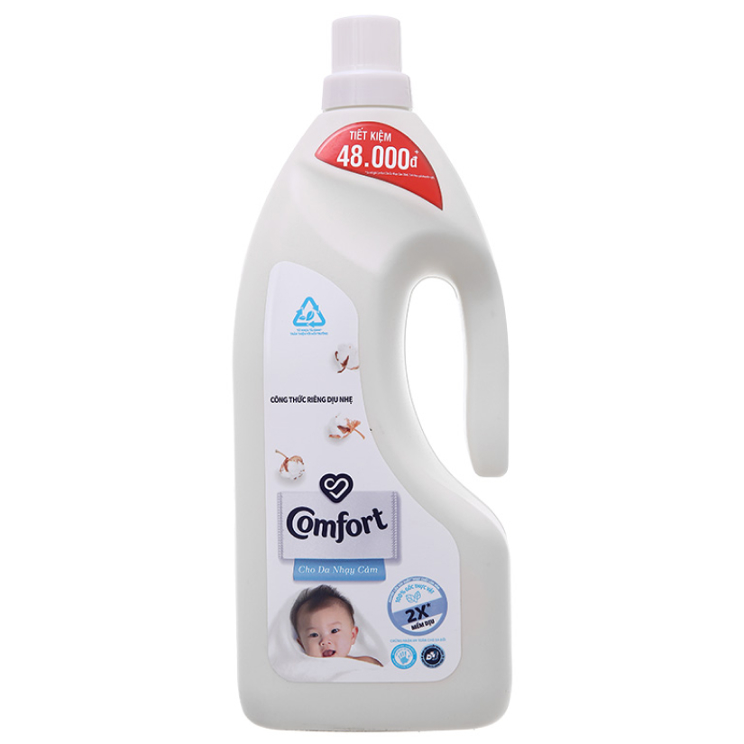 Nước xả quần áo cho bé Comfort cho da nhạy cảm hương phấn dịu nhẹ túi 2.6 lít 6