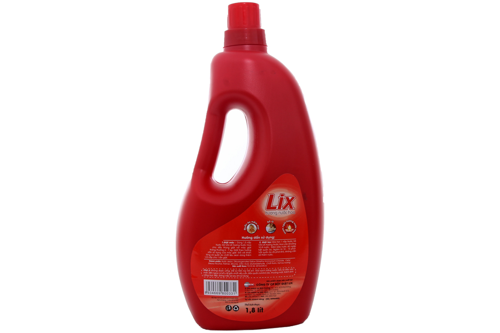 Nước xả Lix hương Nước hoa chai 1.8 lít