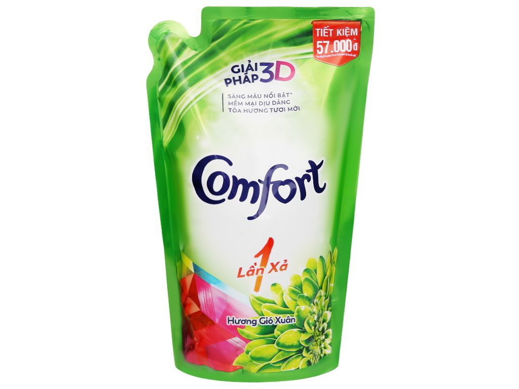 Nước xả vải Comfort một lần xả hương gió xuân túi 1.6 lít 1