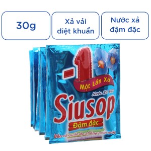 10 gói nước xả vải Siusop một lần xả diệt khuẩn 30g