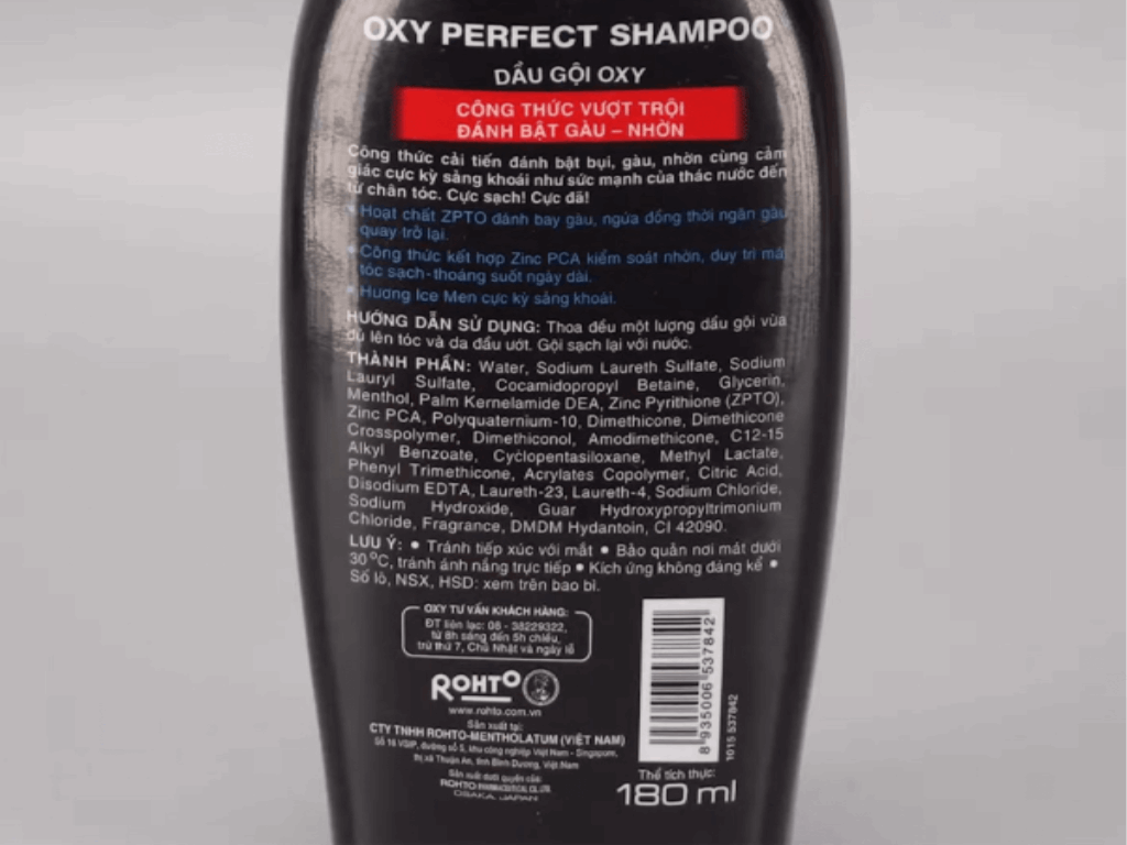 Dầu gội Oxy Perfect 180ml 4
