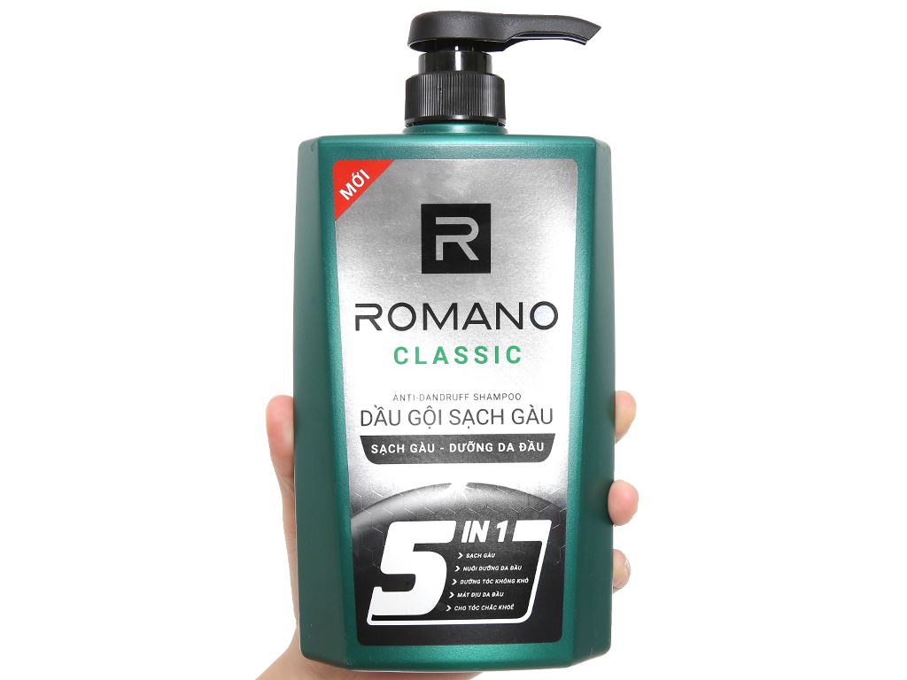 Dầu gội sạch gàu Romano Classic 650g 3