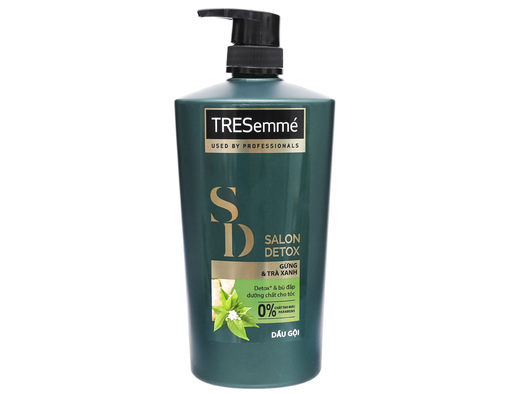 Dầu gội TRESemmé Salon Detox gừng & trà xanh dưỡng tóc chắc khỏe bóng mượt 825ml 1