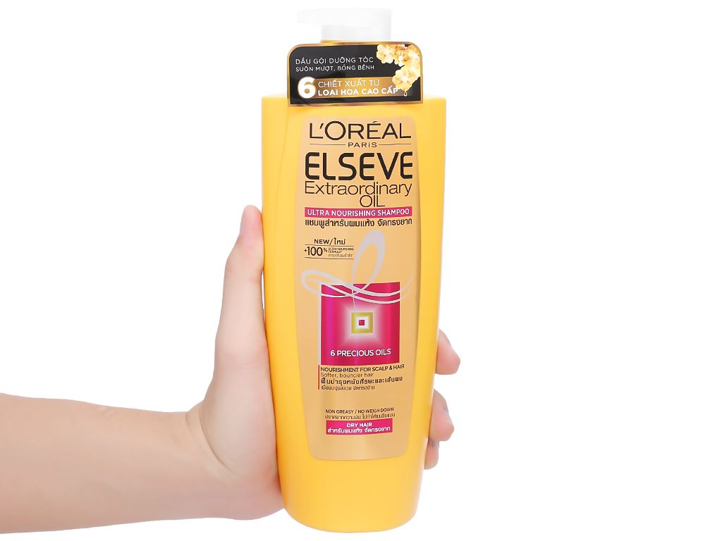 Dầu gội dưỡng tóc L'Oréal Elseve tinh dầu hoa 650ml 4