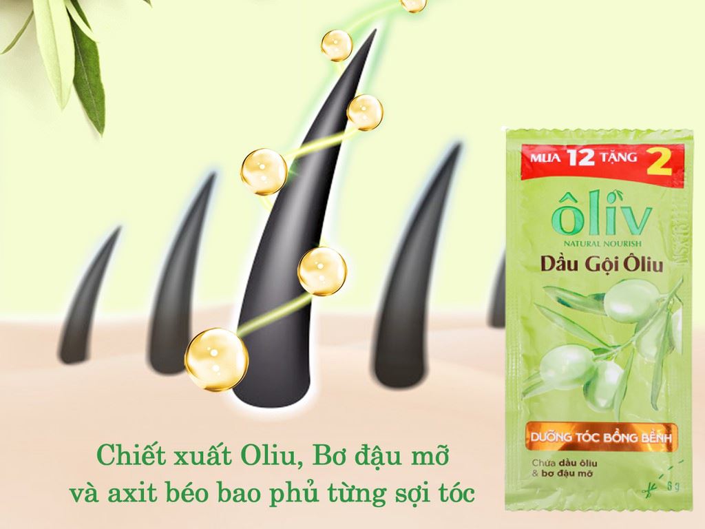 Dầu gội Ôliv dưỡng tóc 5.8mlx12gói giá tốt tại Bách hoá XANH