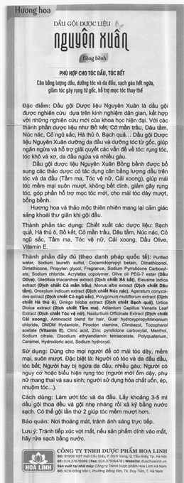 Dầu gội dược liệu Nguyên Xuân bồng bềnh hương hoa