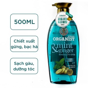 Dầu gội dưỡng tóc Organist gừng và bạc hà 500ml