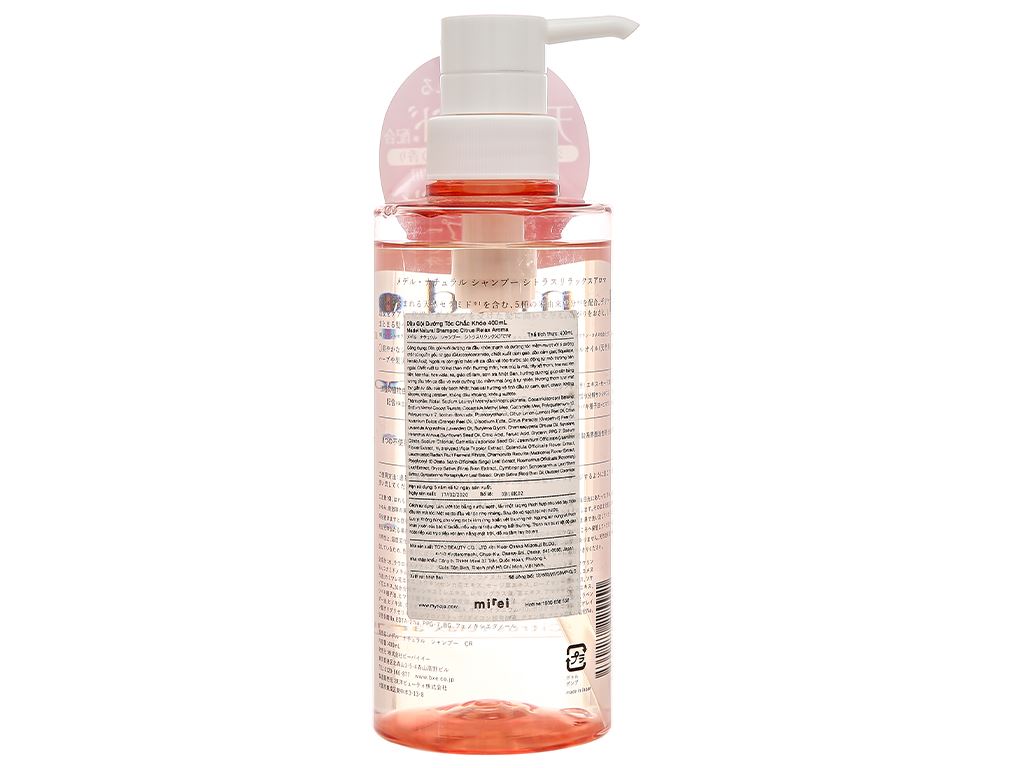 Dầu gội dưỡng tóc chắc khoẻ Medel Natural Citrus Relax Aroma 400ml 3