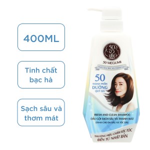 Dầu gội Megumi Fresh and Clean Shampoo sạch sâu & thơm mát 400ml