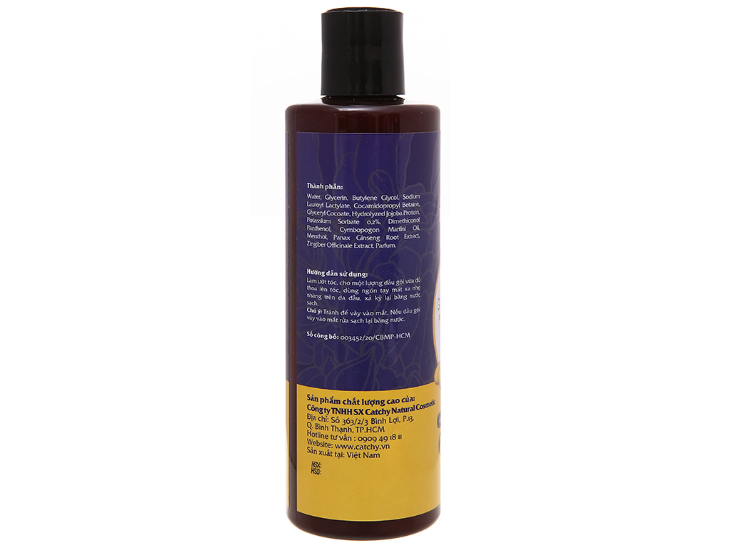 Dầu gội xả Catchy gừng và thảo mộc 250ml 3