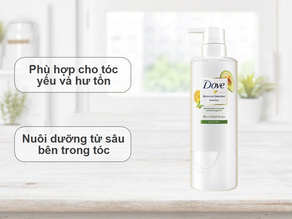 Dầu gội phục hồi hư tổn Dove nội địa Nhật chiết xuất bơ và dầu argan giúp tóc phục hồi hư tổn 500g 2