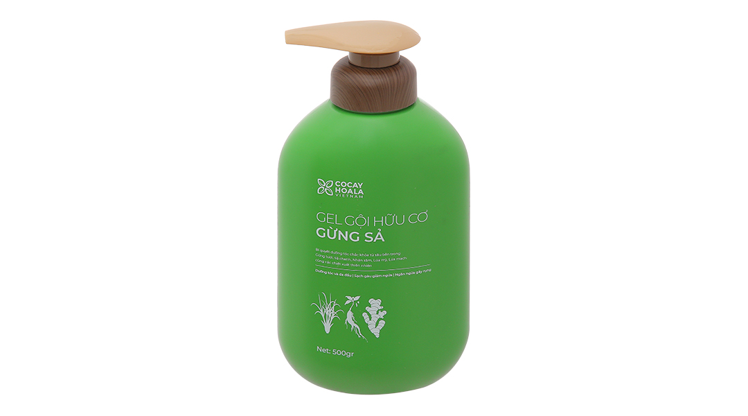 Gel gội thảo dược Gừng Sả Cỏ Cây Hoa Lá ngăn dầu, dưỡng ẩm chai 500g - 8