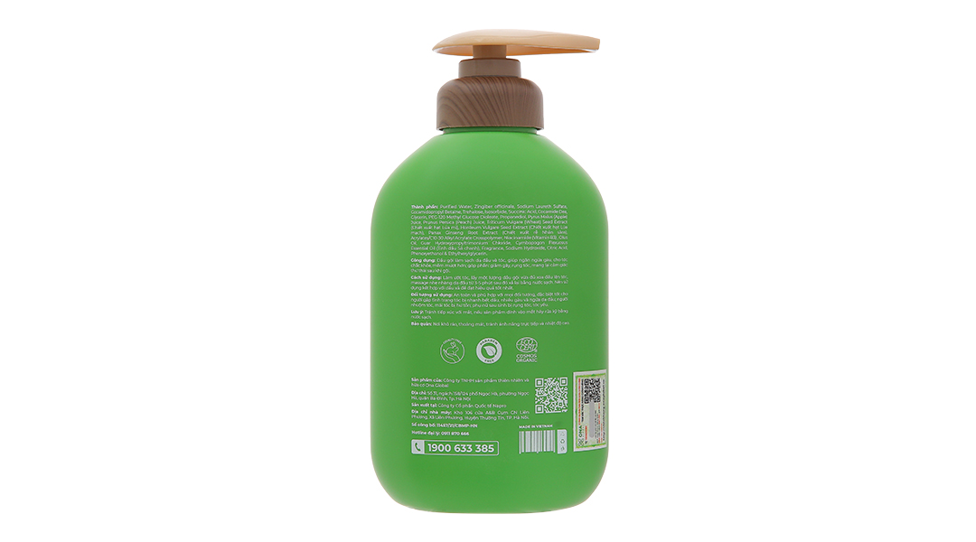 Gel gội thảo dược Gừng Sả Cỏ Cây Hoa Lá ngăn dầu, dưỡng ẩm chai 500g - 10
