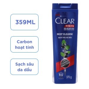 Dầu gội sạch gàu Clear Men Deep Cleanse Carbon hoạt tính 359ml