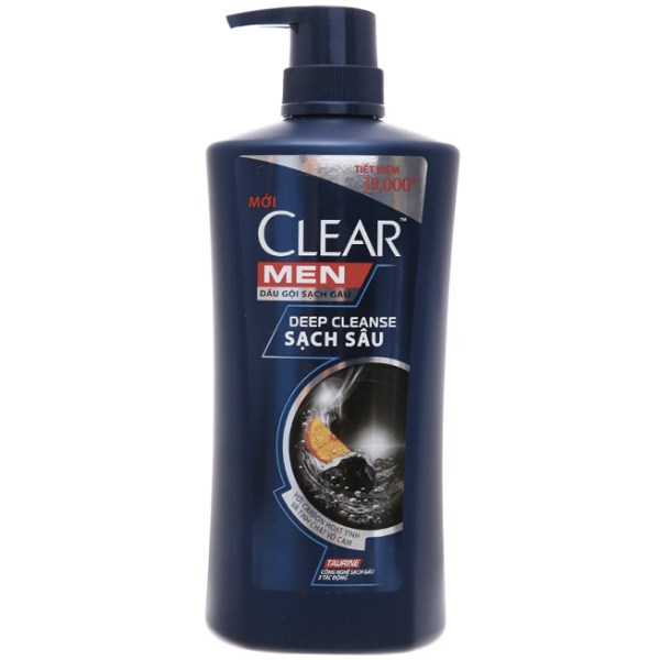 Dầu gội sạch gàu Clear Men Deep Cleanse sạch sâu chai 650g