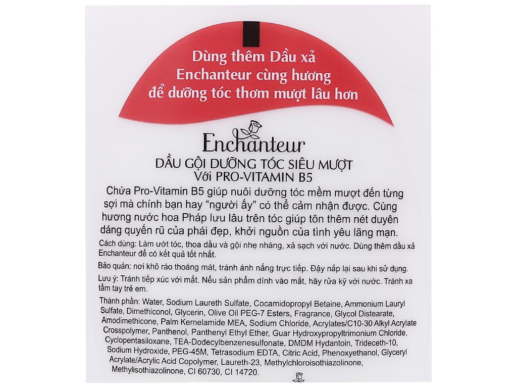 Dầu gội dưỡng tóc siêu mượt Enchanteur Sensation 180g 5