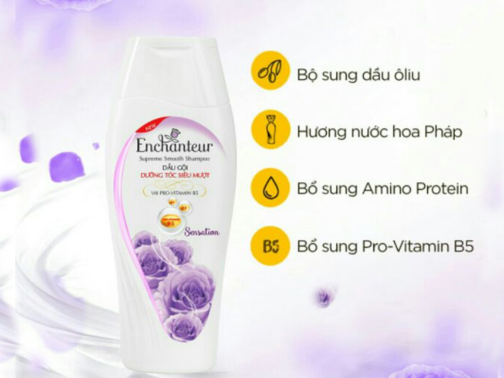 Dầu gội dưỡng tóc siêu mượt Enchanteur Sensation 180g 2