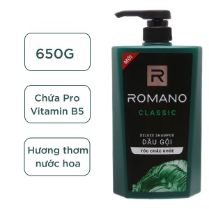 Dầu gội hương nước hoa Romano Classic tóc chắc khoẻ 650g