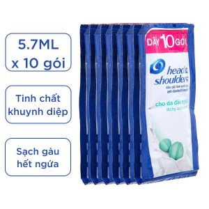 Dầu gội sạch gàu Head & Shoulders cho da đầu ngứa 5.7ml x 10 gói