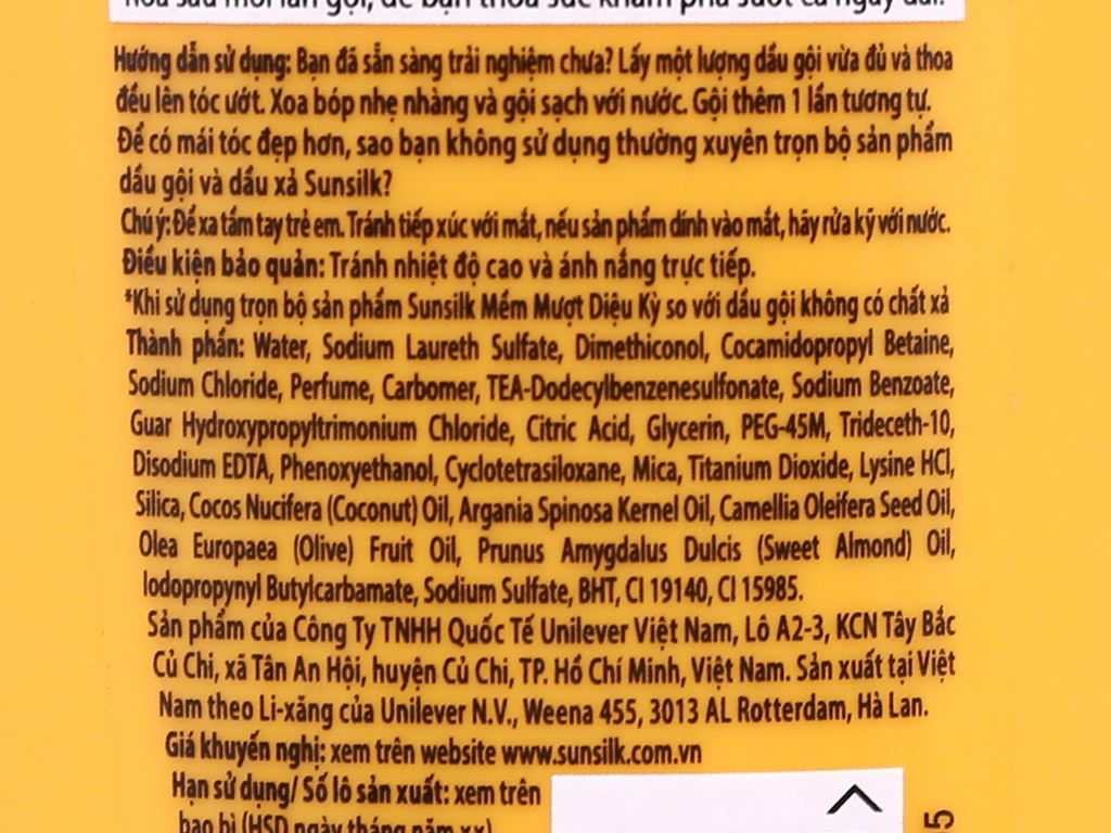 Dầu gội Sunsilk mềm mượt diệu kỳ 165ml 7