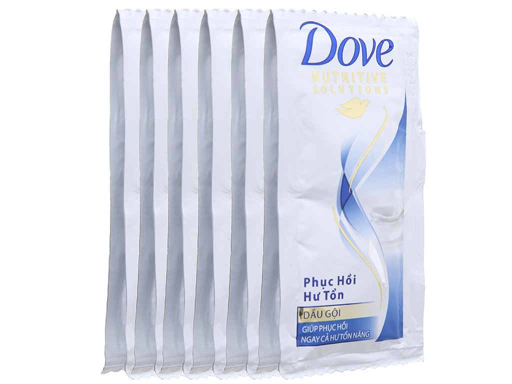 Dầu gội Dove phục hồi hư tổn 5.8ml x 12 gói 0