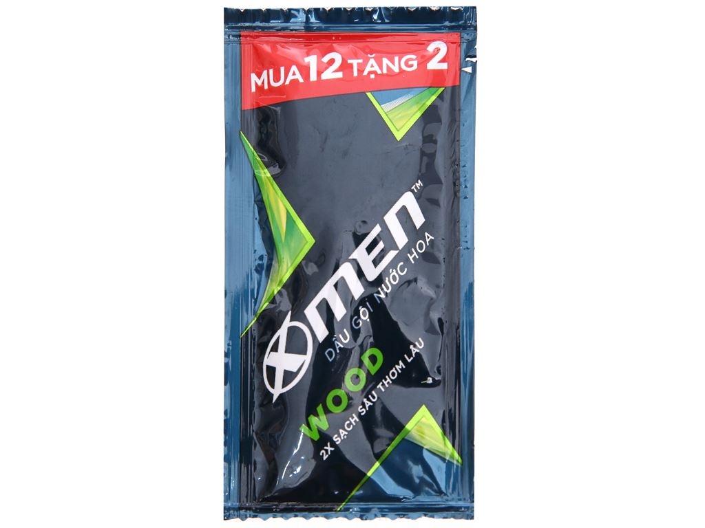 Dầu gội nước hoa X-Men Wood thơm lâu 5g x 12 gói 4