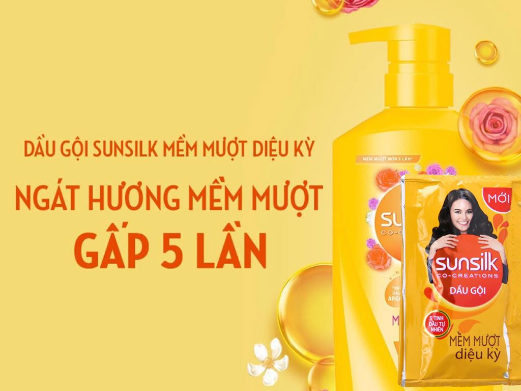 Dầu gội Sunsilk mềm mượt diệu kỳ 5.8ml x 10 gói 2