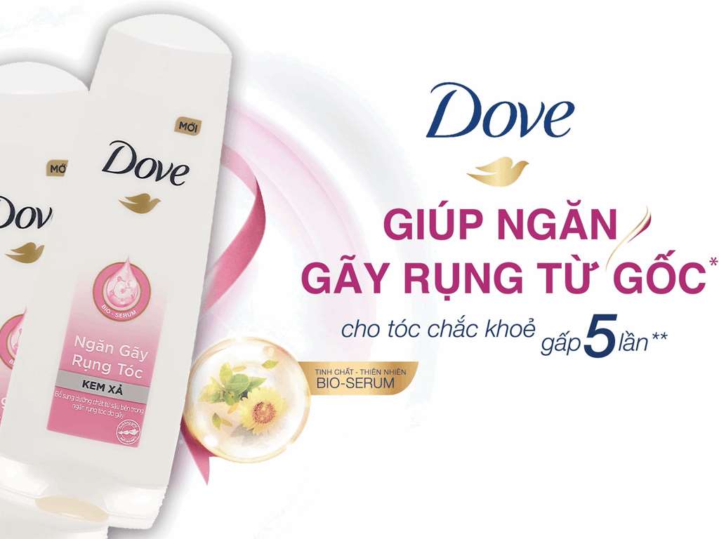Kem xả Dove ngăn gãy rụng tóc giúp ngăn gãy rụng từ gốc 328 ml 2