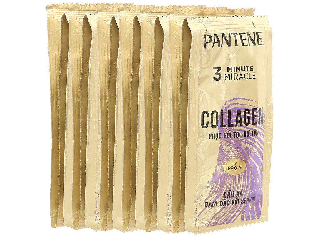 Dầu xả Pantene 3 phút diệu kỳ collagen chăm sóc hư tổn 6ml x 12 gói 7