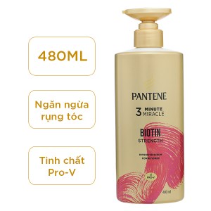 Dầu xả Pantene 3MM Biotin ngăn rụng tóc 480ml