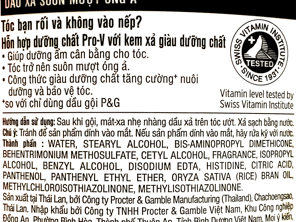 Dầu xả Pantene Pro-V dưỡng chất mềm mượt óng ả 650ml 5