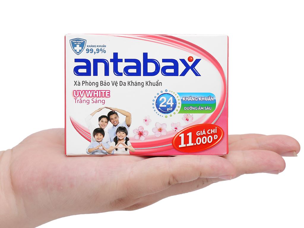 Xà phòng bảo vệ da kháng khuẩn Antabax UV White trắng sáng 85g 5