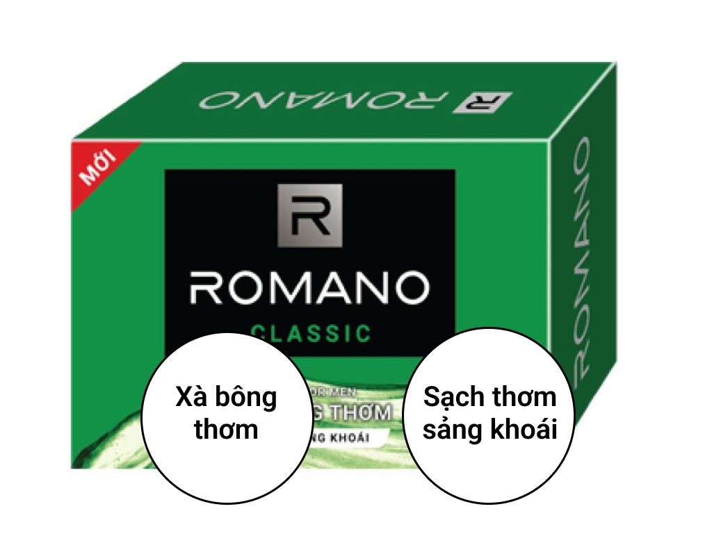Xà bông thơm Romano Classic sạch sảng khoái 90g 2