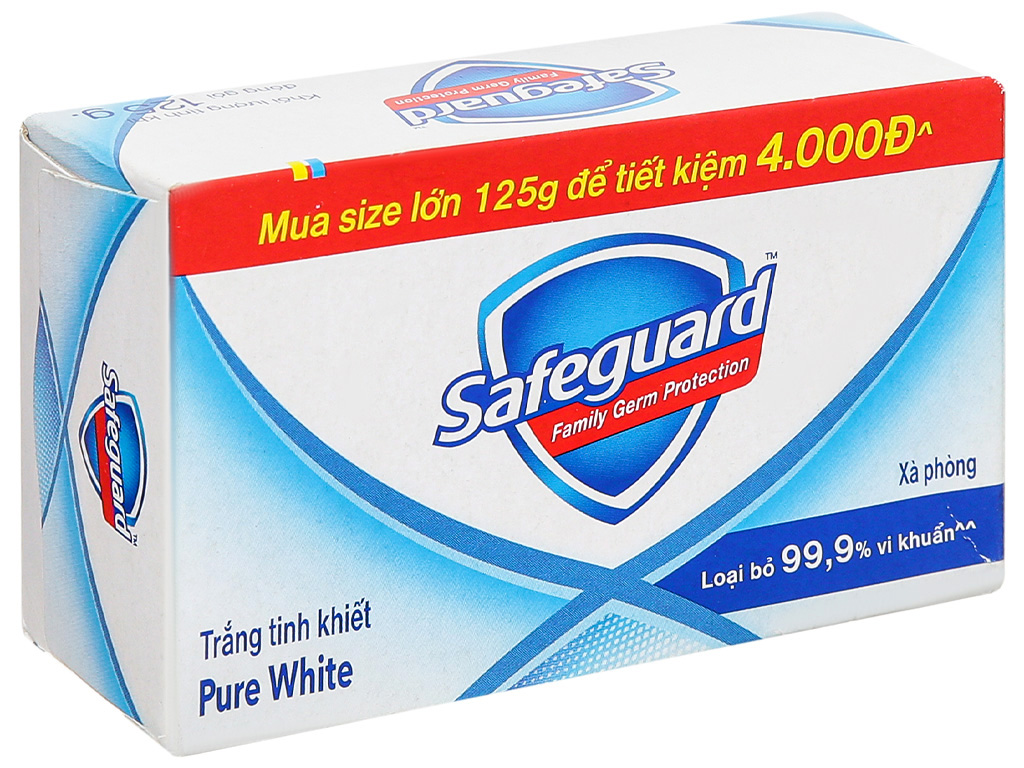 Xà bông Safeguard Pure White diệt khuẩn 130g 1