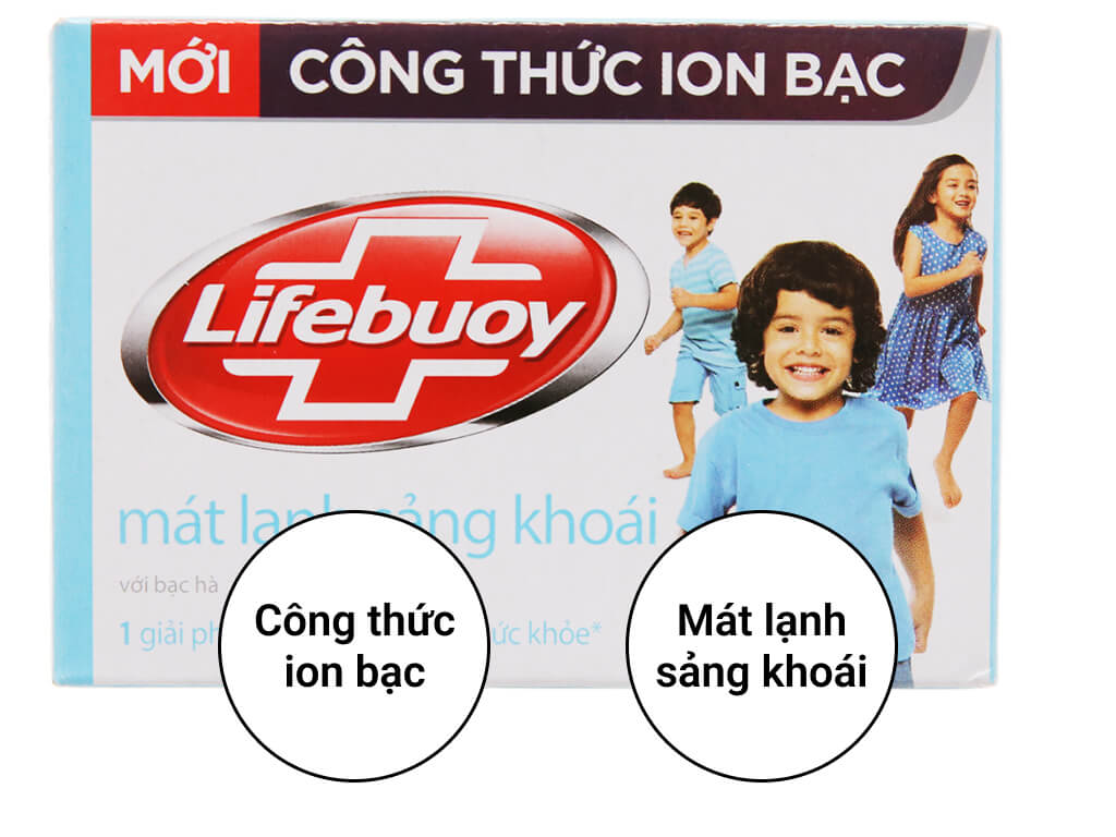 Xà bông cục Lifebuoy mát lạnh sảng khoái 90g 0