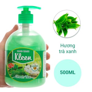 Nước rửa tay Kleen hương trà xanh chai 500ml