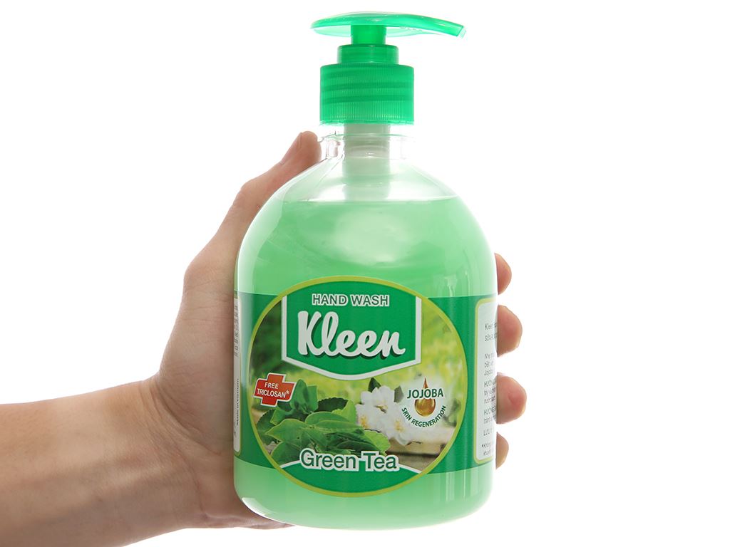 Nước rửa tay Kleen hương trà xanh chai 500ml 4
