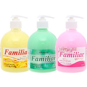 Combo 3 chai nước rửa tay Familiar hương Táo, hoa Anh đào, Blooming love 500ml