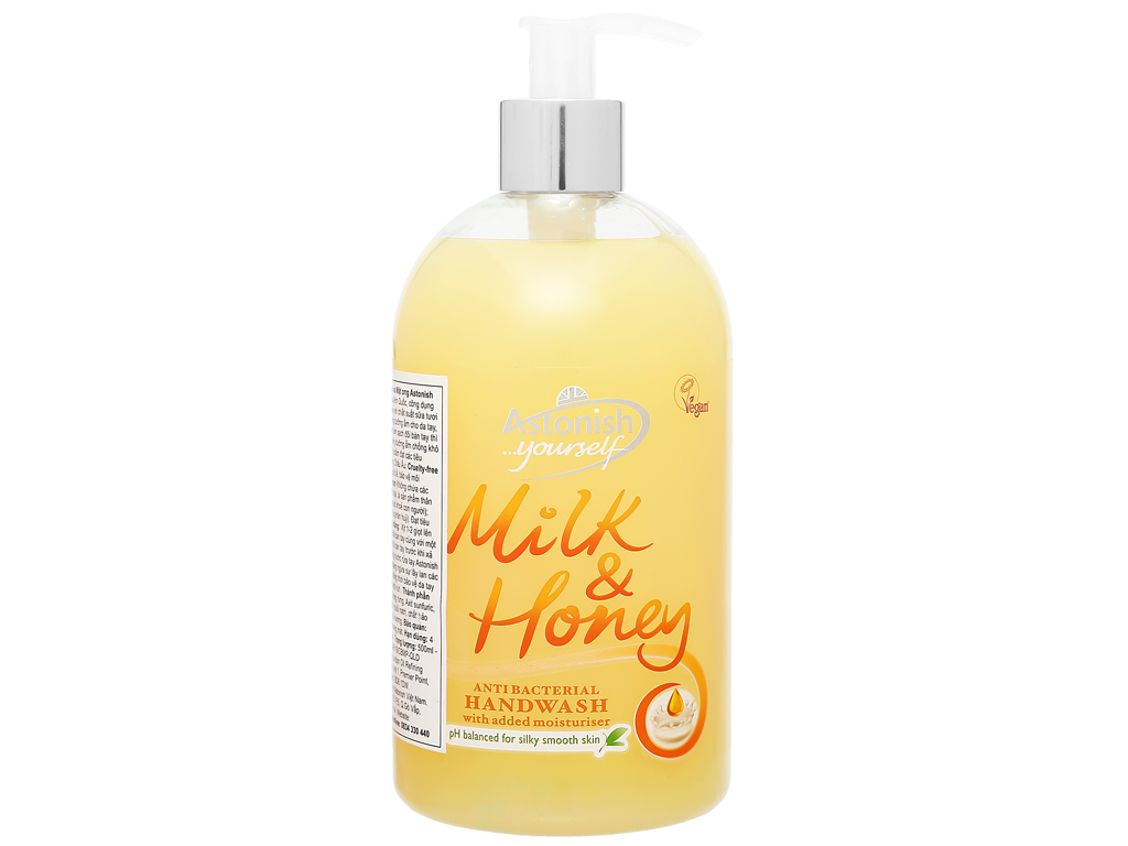 Nước rửa tay Astonish sữa tươi và mật ong 500ml 1