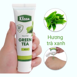 Gel rửa tay khô Kleen hương trà xanh chai 40ml