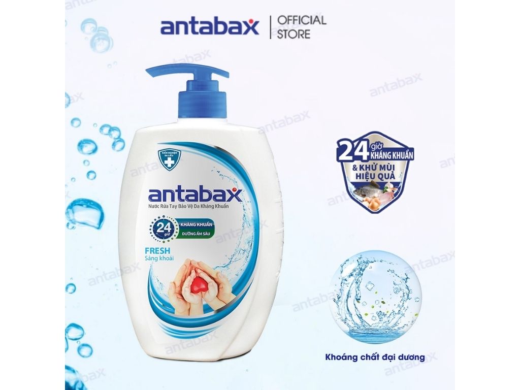 Nước rửa tay kháng khuẩn Antabax sảng khoái chai 250ml 2