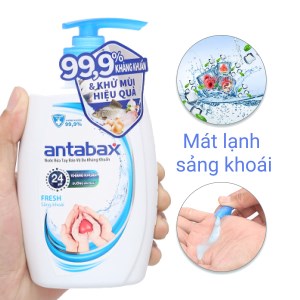Nước rửa tay kháng khuẩn Antabax sảng khoái chai 250ml