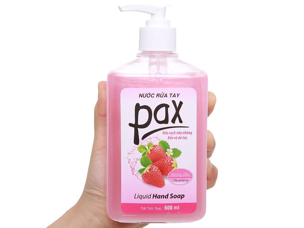 Nước rửa tay Pax hương dâu chai 600ml 4