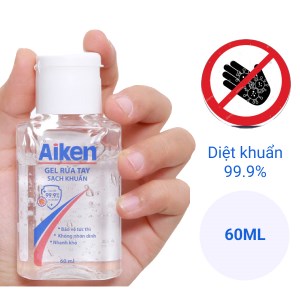 Gel rửa tay khô Aiken sạch khuẩn chai 60ml