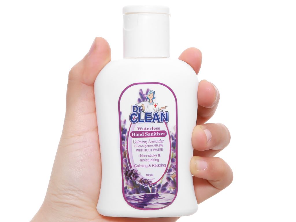 Gel rửa tay khô Dr. Clean hương lavender chai 100ml 4