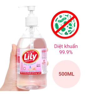 Gel rửa tay khô Lily sát khuẩn chai 500ml